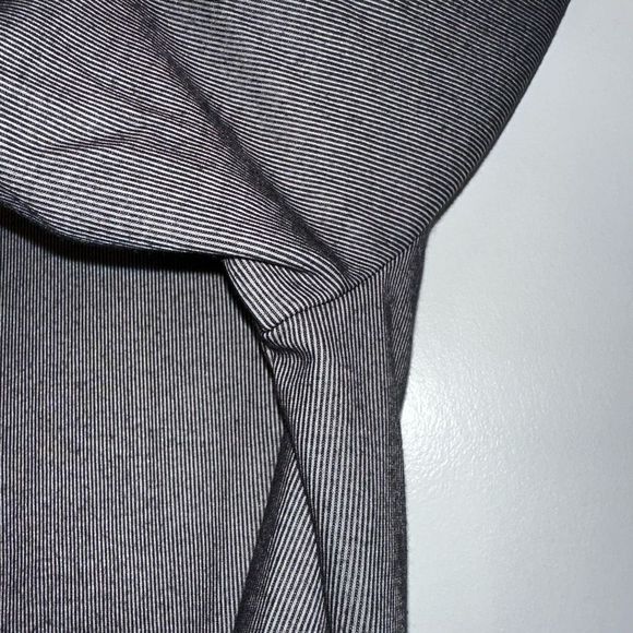 Rag & Bone Womens Crop Top Striped Short Sleeve Shirt Zip Black Gray Size 10 - Picture 3 of 7